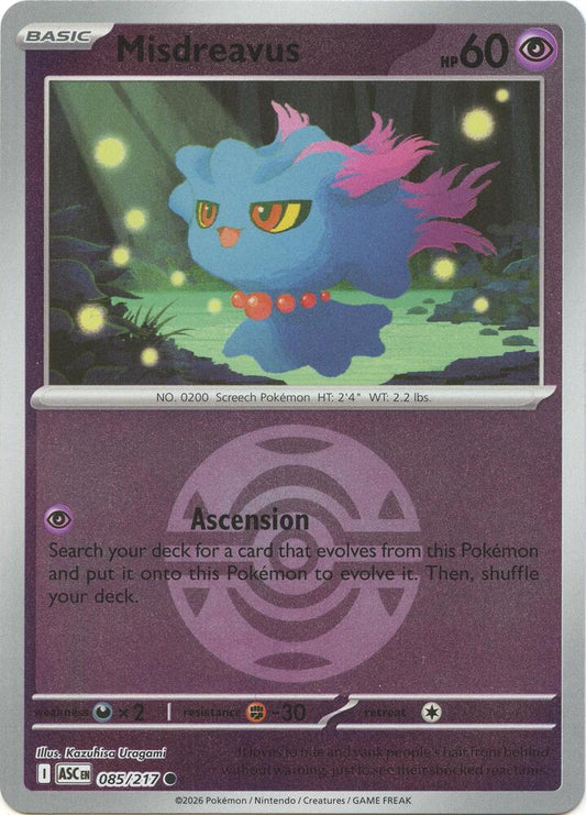 Misdreavus - 085/217 (Dusk Ball) 085/217 Common Ascended Heroes Pokémon card