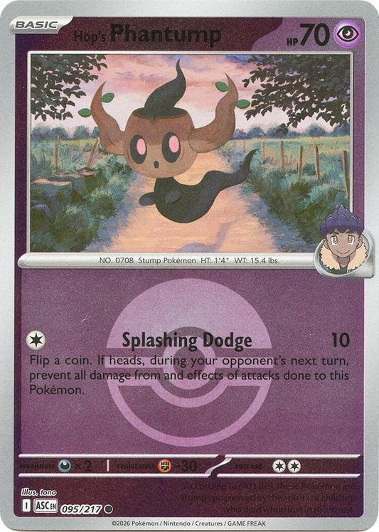 Hop's Phantump (Poke Ball) 095/217 Common Ascended Heroes Pokémon card