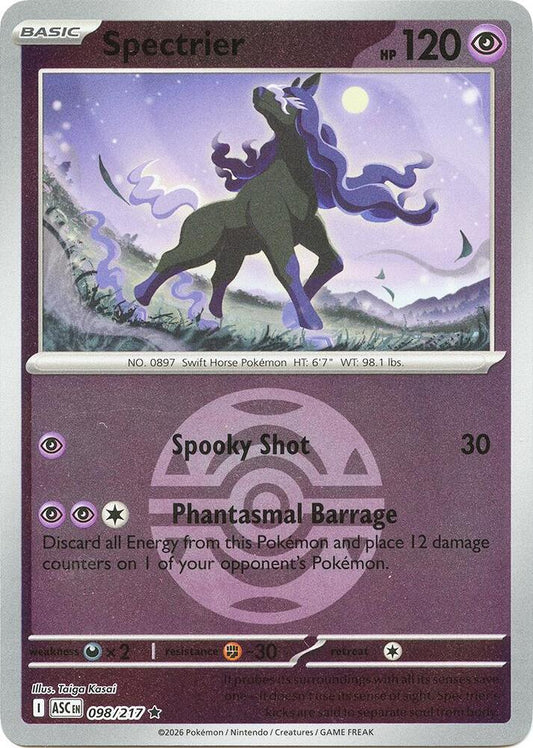 Spectrier (Dusk Ball) 098/217 Rare Ascended Heroes Pokémon card