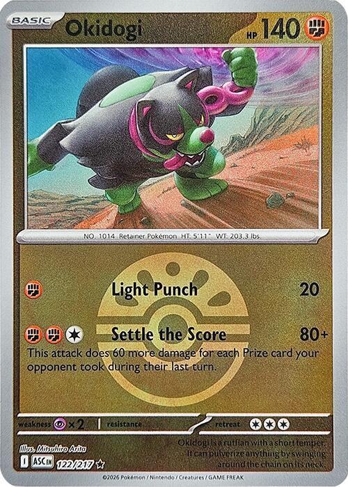 Okidogi (Friend Ball) 122/217 Rare Ascended Heroes Pokémon card