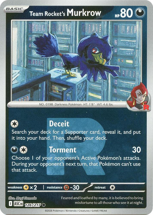 Team Rocket's Murkrow (Team Rocket) 126/217 Common Ascended Heroes Pokémon card