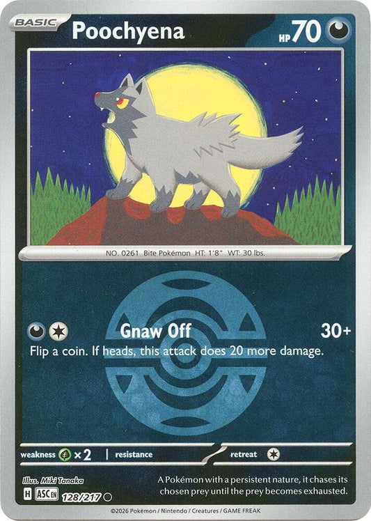 Poochyena (Dusk Ball) 128/217 Common Ascended Heroes Pokémon card