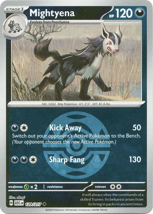 Mightyena - 129/217 (Dusk Ball) 129/217 Uncommon Ascended Heroes Pokémon card
