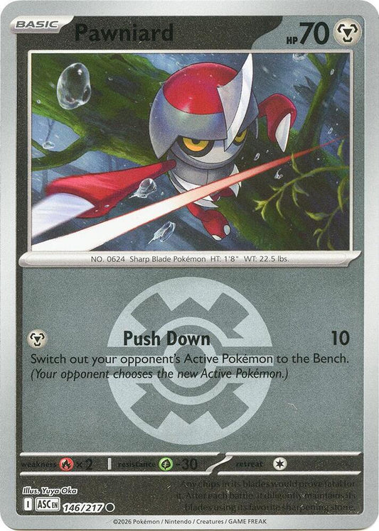 Pawniard (Quick Ball) 146/217 Common Ascended Heroes Pokémon card
