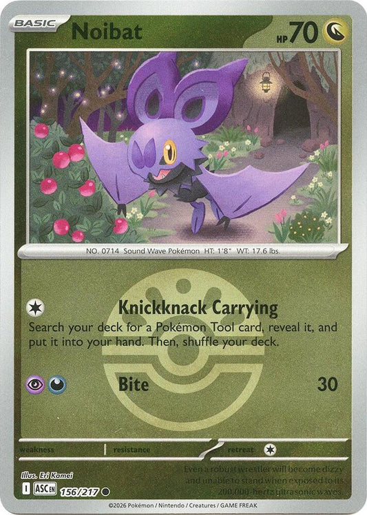 Noibat (Friend Ball) 156/217 Common Ascended Heroes Pokémon card