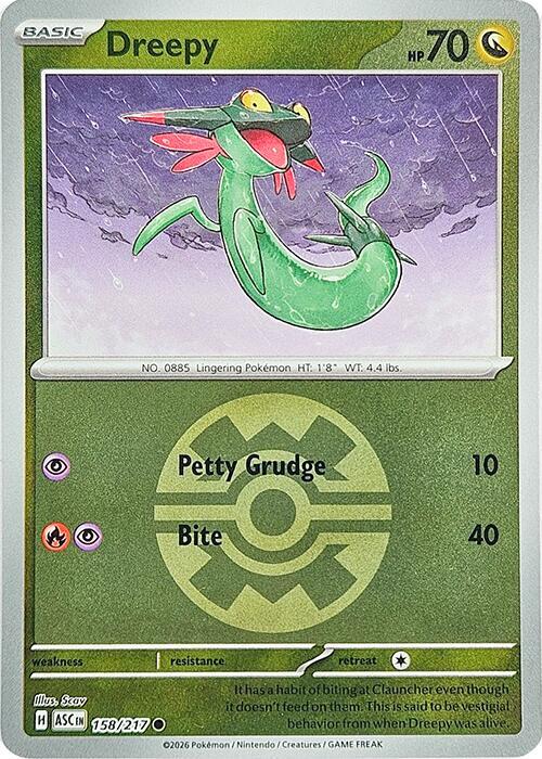 Dreepy - 158/217 (Quick Ball) 158/217 Common Ascended Heroes Pokémon card