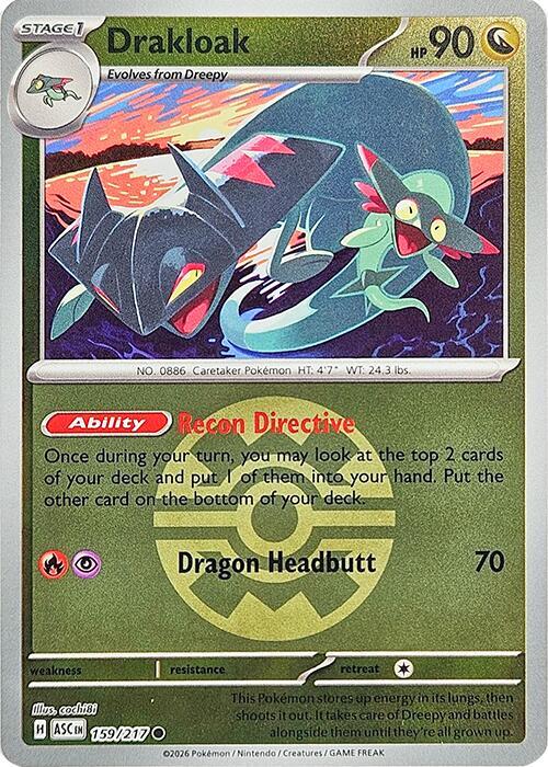 Drakloak - 159/217 (Quick Ball) 159/217 Common Ascended Heroes Pokémon card