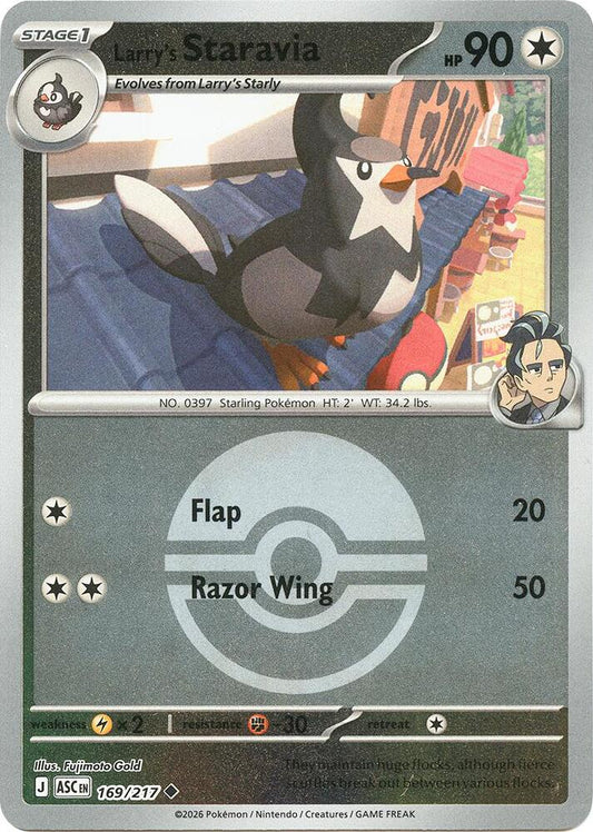 Larry's Staravia (Poke Ball) 169/217 Uncommon Ascended Heroes Pokémon card