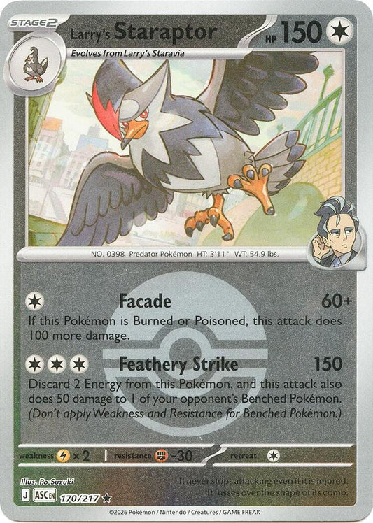 Larry's Staraptor - 170/217 (Poke Ball) 170/217 Rare Ascended Heroes Pokémon card
