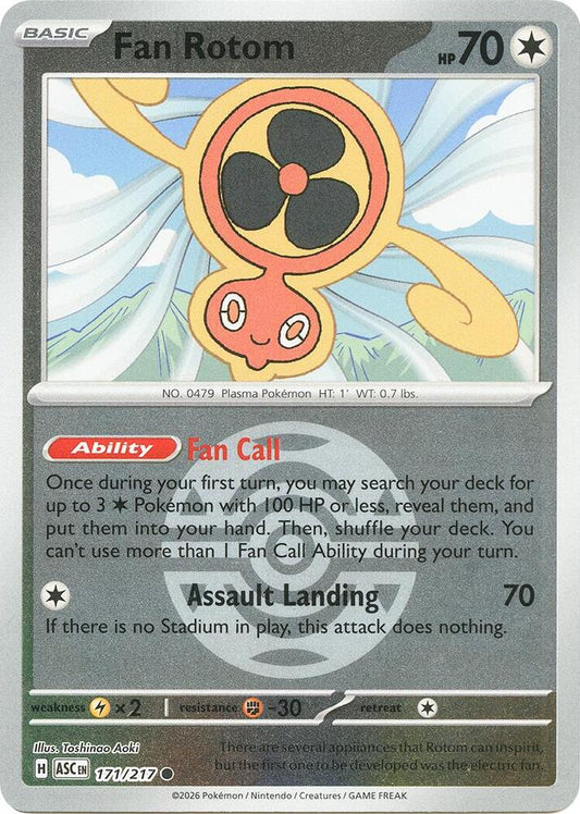 Fan Rotom - 171/217 (Dusk Ball) 171/217 Common Ascended Heroes Pokémon card