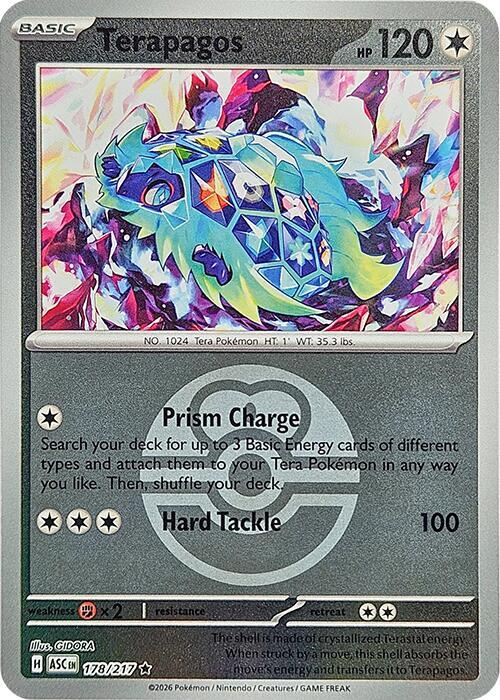Terapagos (Love Ball) 178/217 Rare Ascended Heroes Pokémon card