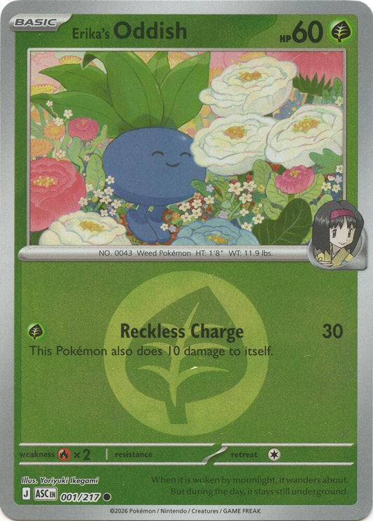 Erika's Oddish (Energy Symbol Pattern) 001/217 Common Ascended Heroes Pokémon card