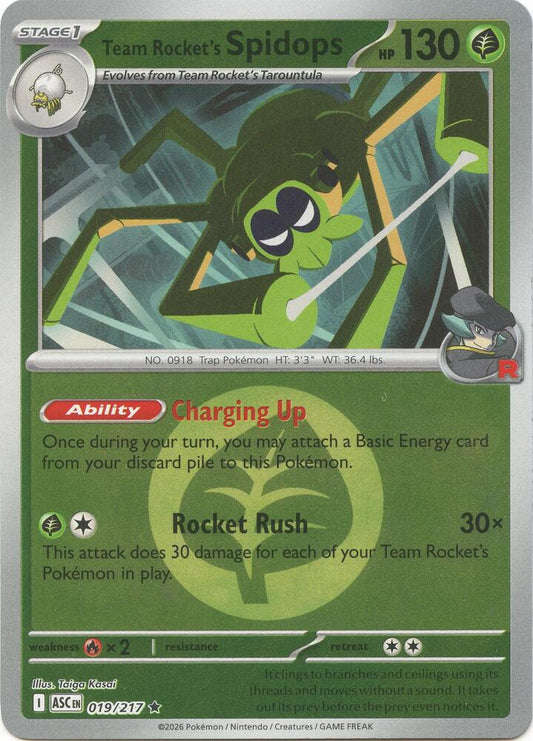 Team Rocket's Spidops (Energy Symbol Pattern) - 019/217 Rare ME: Ascended Heroes