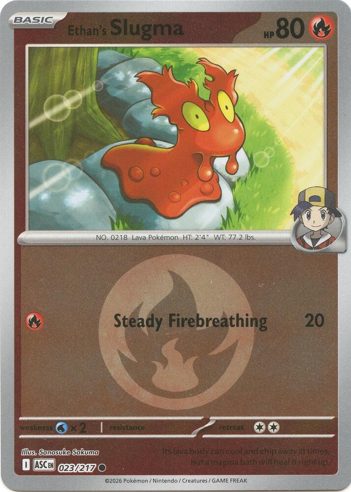 Ethan's Slugma (Energy Symbol Pattern) - 023/217 Common ME: Ascended Heroes