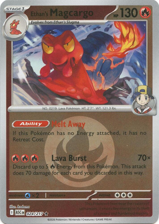 Ethan's Magcargo - 024/217 (Energy Symbol Pattern) 024/217 Rare Ascended Heroes Pokémon card