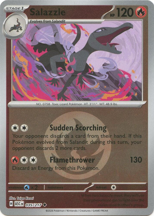 Salazzle - 035/217 (Energy Symbol Pattern) 035/217 Uncommon Ascended Heroes Pokémon card
