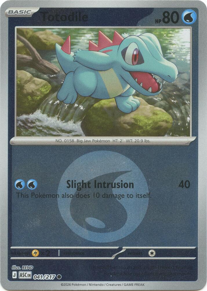 Totodile (Energy Symbol Pattern) 041/217 Common Ascended Heroes Pokémon card