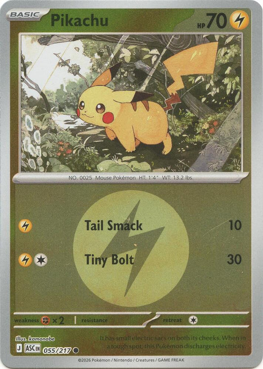 Pikachu (Energy Symbol Pattern) 055/217 Common Ascended Heroes Pokémon card