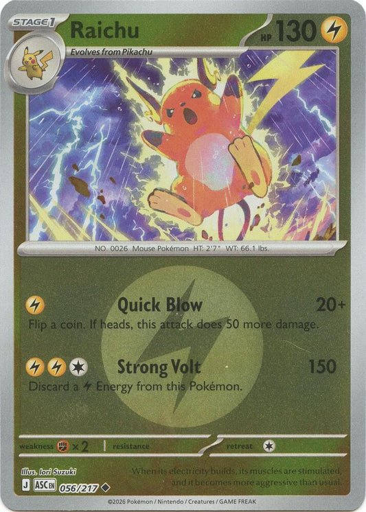 Raichu (Energy Symbol Pattern) 056/217 Uncommon Ascended Heroes Pokémon card