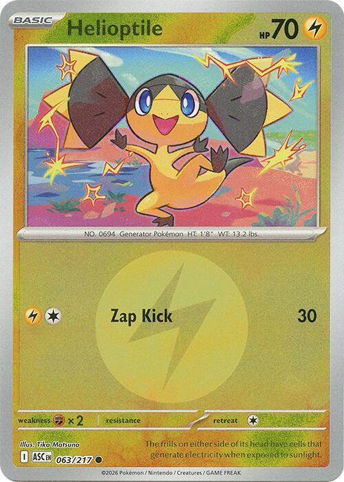 Helioptile (Energy Symbol Pattern) 063/217 Common Ascended Heroes Pokémon card