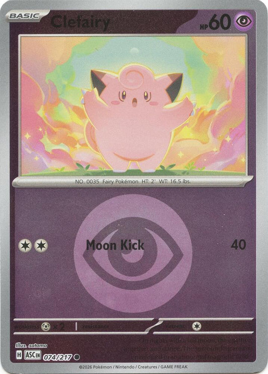 Clefairy (Energy Symbol Pattern) 074/217 Common Ascended Heroes Pokémon card