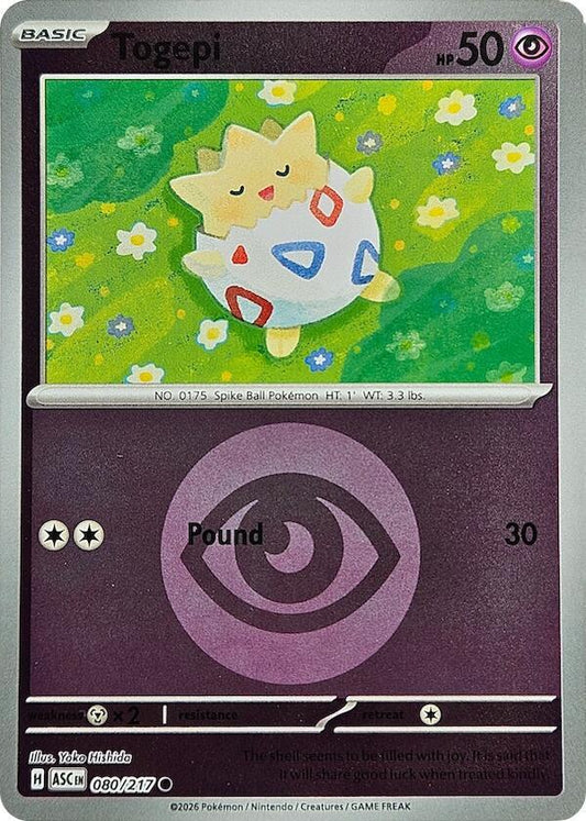 Togepi (Energy Symbol Pattern) 080/217 Common Ascended Heroes Pokémon card