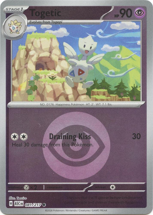 Togetic (Energy Symbol Pattern) 081/217 Common Ascended Heroes Pokémon card