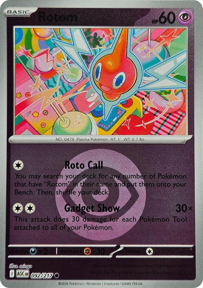 Rotom (Energy Symbol Pattern) - 092/217 Common ME: Ascended Heroes