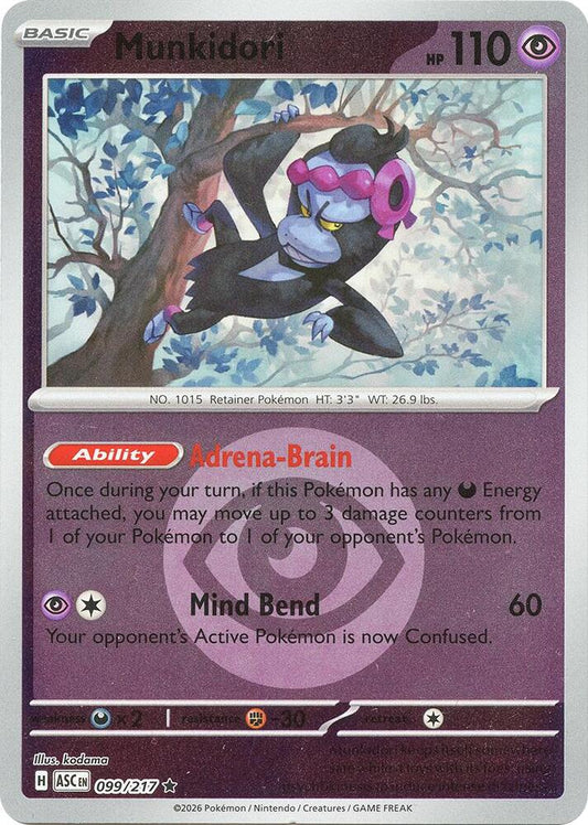 Munkidori (Energy Symbol Pattern) 099/217 Rare Ascended Heroes Pokémon card
