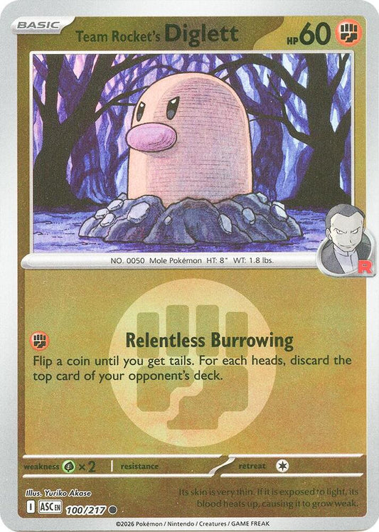 Team Rocket's Diglett (Energy Symbol Pattern) - 100/217 Common ME: Ascended Heroes
