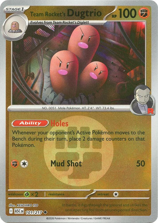 Team Rocket's Dugtrio - 101/217 (Energy Symbol Pattern) Uncommon ME: Ascended Heroes