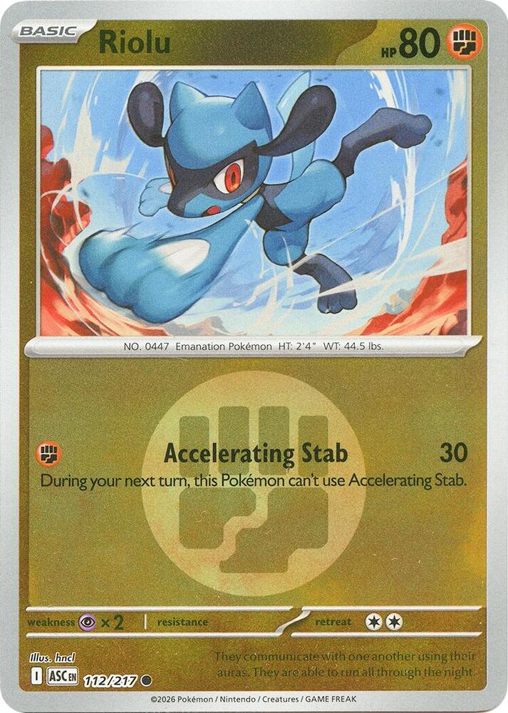 Riolu (Energy Symbol Pattern) - 112/217 Common ME: Ascended Heroes