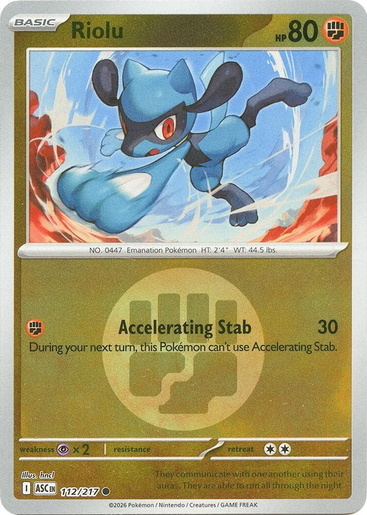 Riolu (Energy Symbol Pattern) 112/217 Common Ascended Heroes Pokémon card