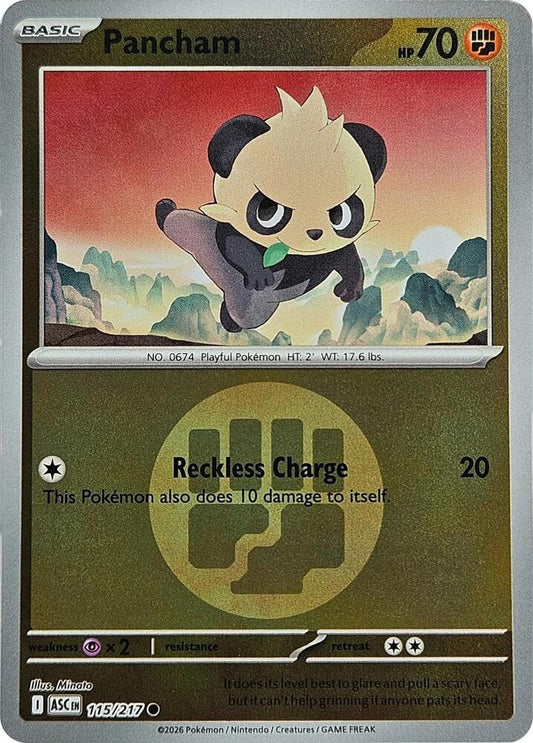 Pancham (Energy Symbol Pattern) 115/217 Common Ascended Heroes Pokémon card