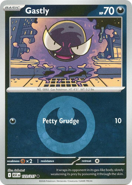 Gastly (Energy Symbol Pattern) 123/217 Common Ascended Heroes Pokémon card