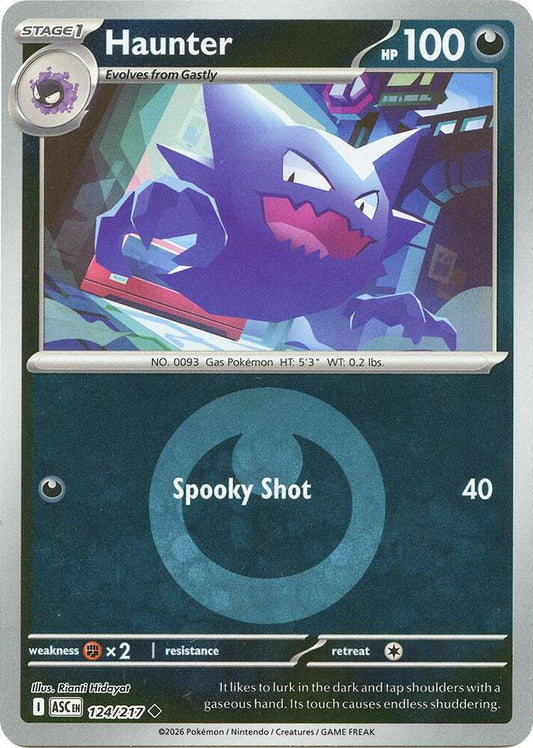 Haunter (Energy Symbol Pattern) 124/217 Uncommon Ascended Heroes Pokémon card