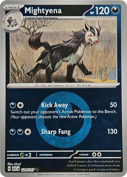 Mightyena - 129/217 (Energy Symbol Pattern) 129/217 Uncommon Ascended Heroes Pokémon card