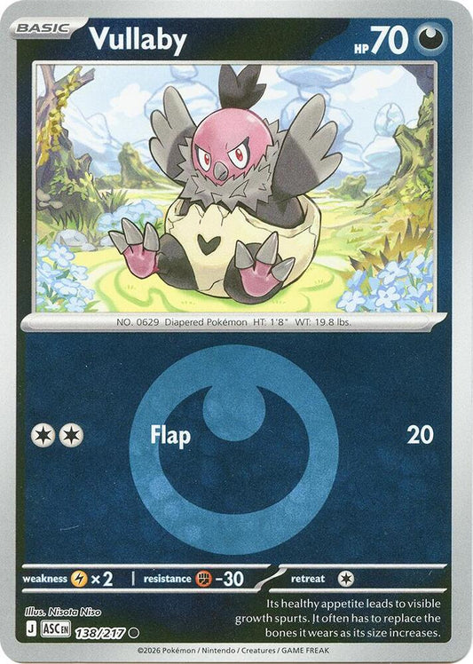 Vullaby (Energy Symbol Pattern) 138/217 Common Ascended Heroes Pokémon card