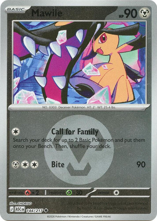Mawile - 144/217 (Energy Symbol Pattern) 144/217 Uncommon Ascended Heroes Pokémon card