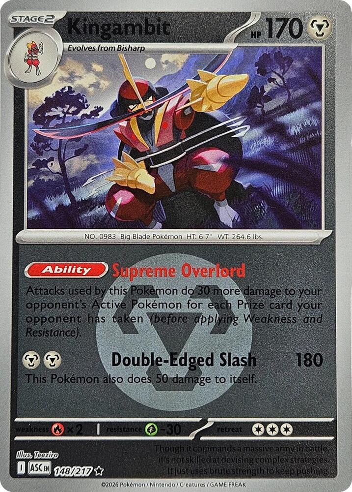 Kingambit (Energy Symbol Pattern) - 148/217 Rare ME: Ascended Heroes