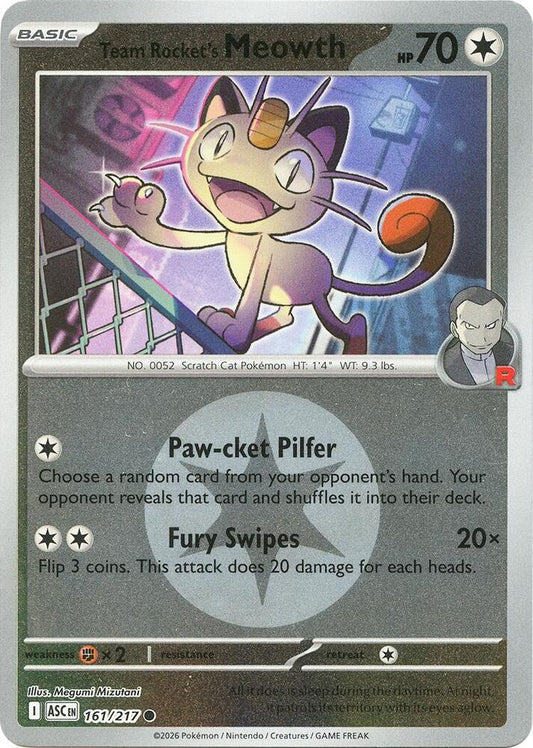 Team Rocket's Meowth (Energy Symbol Pattern) - 161/217 Common ME: Ascended Heroes