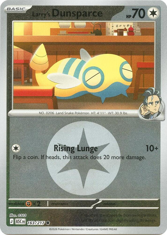Larry's Dunsparce (Energy Symbol Pattern) 163/217 Common Ascended Heroes Pokémon card
