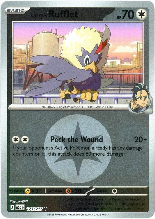 Larry's Rufflet (Energy Symbol Pattern) 173/217 Common Ascended Heroes Pokémon card