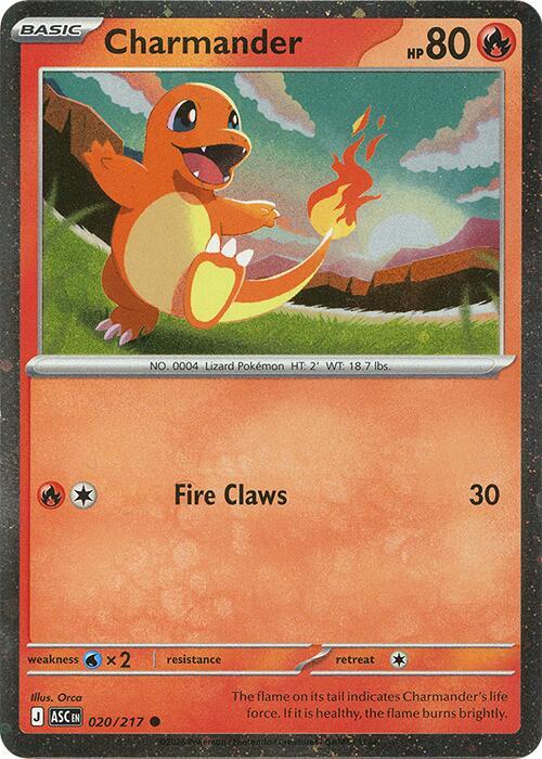 Charmander - 020/217 (Cosmos Holo) 020/217 Common Miscellaneous Cards & Products Pokémon card