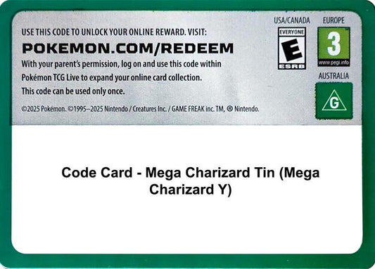 Code Card - Mega Charizard Tin (Mega Charizard Y) Code Card Miscellaneous Cards & Products Pokémon card