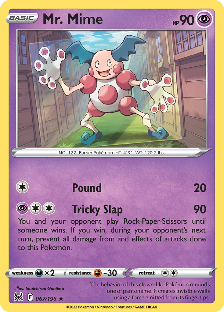 Mr. Mime 067/196 Rare Lost Origin