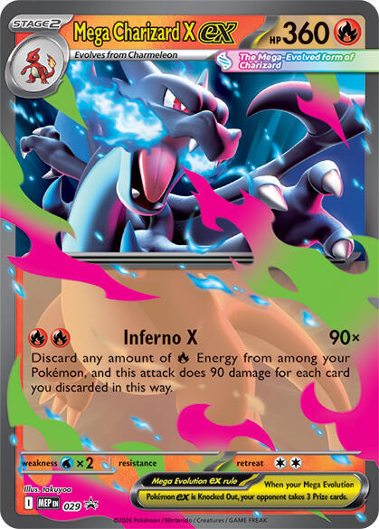 Mega Charizard X ex - 029 29 Promo Mega Evolution Promo Pokémon card