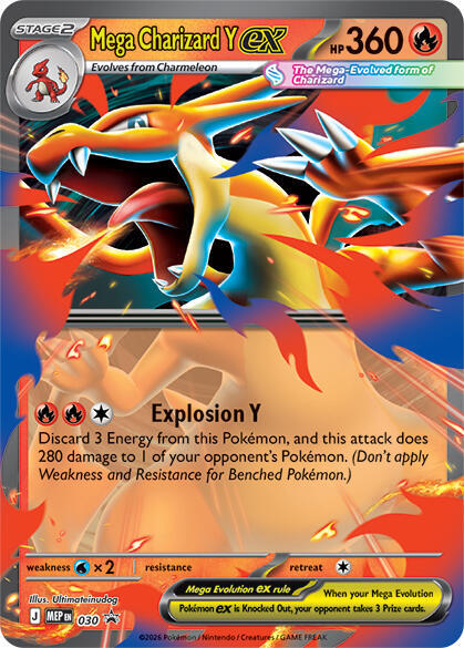 Mega Charizard Y ex - 030 30 Promo Mega Evolution Promo Pokémon card