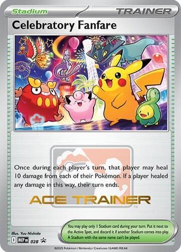 Celebratory Fanfare (Ace Trainer) 28 Promo Mega Evolution Promo Pokémon card