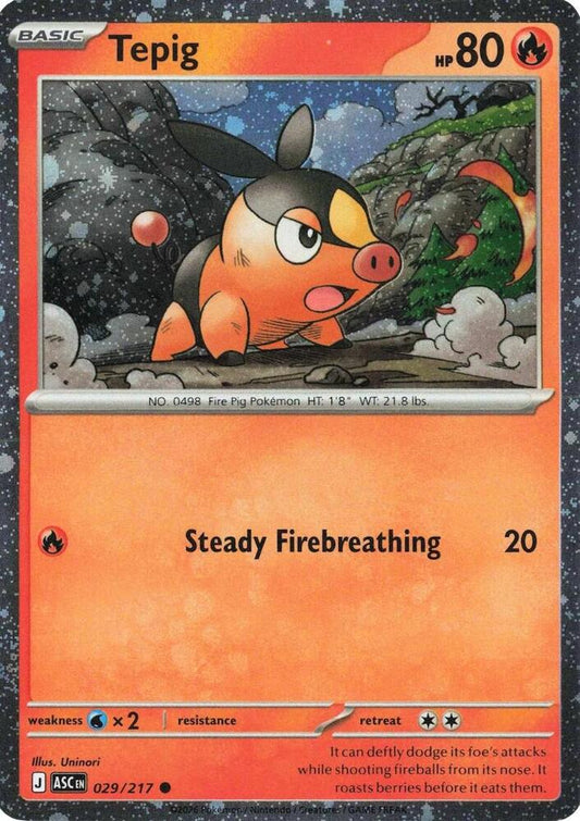 Tepig - 029/217 (Cosmos Holo) 029/217 Common Miscellaneous Cards & Products Pokémon card